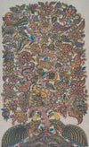 Buy Floral Delight: Tree of life with Peacocks in Kalamkari by Harinath N