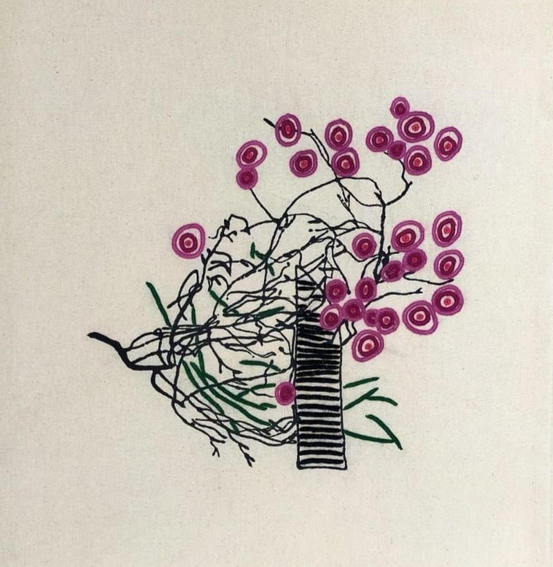 Buy Floral Entanglement in Sodha Pakko Embroidery by Shrujan