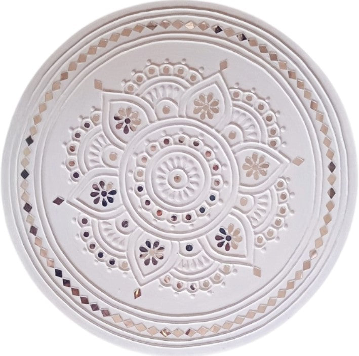 Floral Mandala Lippan in Lippan by Nalemitha For Home Decor, Gifting Thumbnail