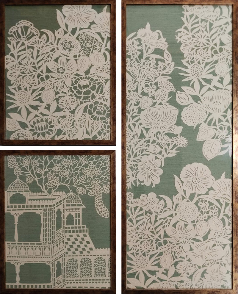 Buy Floral Motif with architechtural Elegance in Sanjhi by Ashutosh Verma
