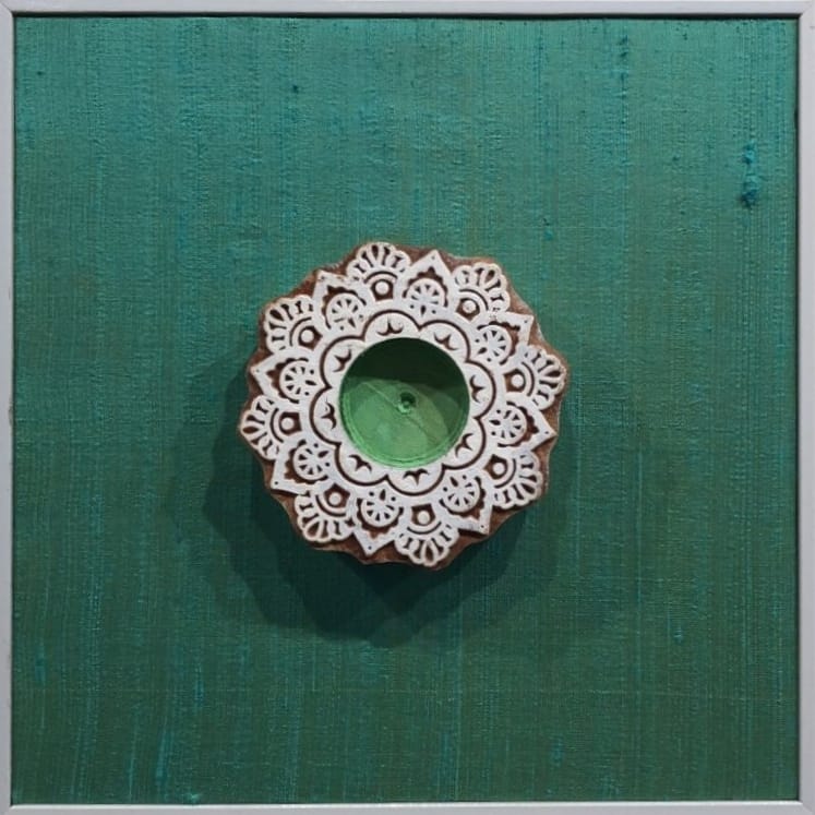 Buy Floral Wooden Block Art for Home Decor by Vikas Singh