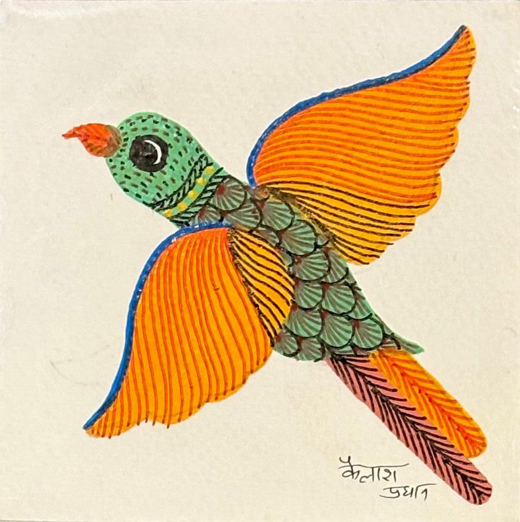 Free bird in Gond by Kailash Pradhan Thumbnail