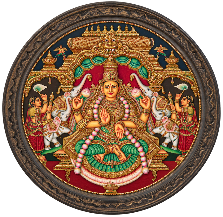 Gajalakshmi Mandal in Tanjore by Tanjore Art Gallery Thumbnail