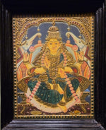 Buy Gajalakshmi: The Goddess of Wellbeing in Tanjore by Sheratone Antique Arts