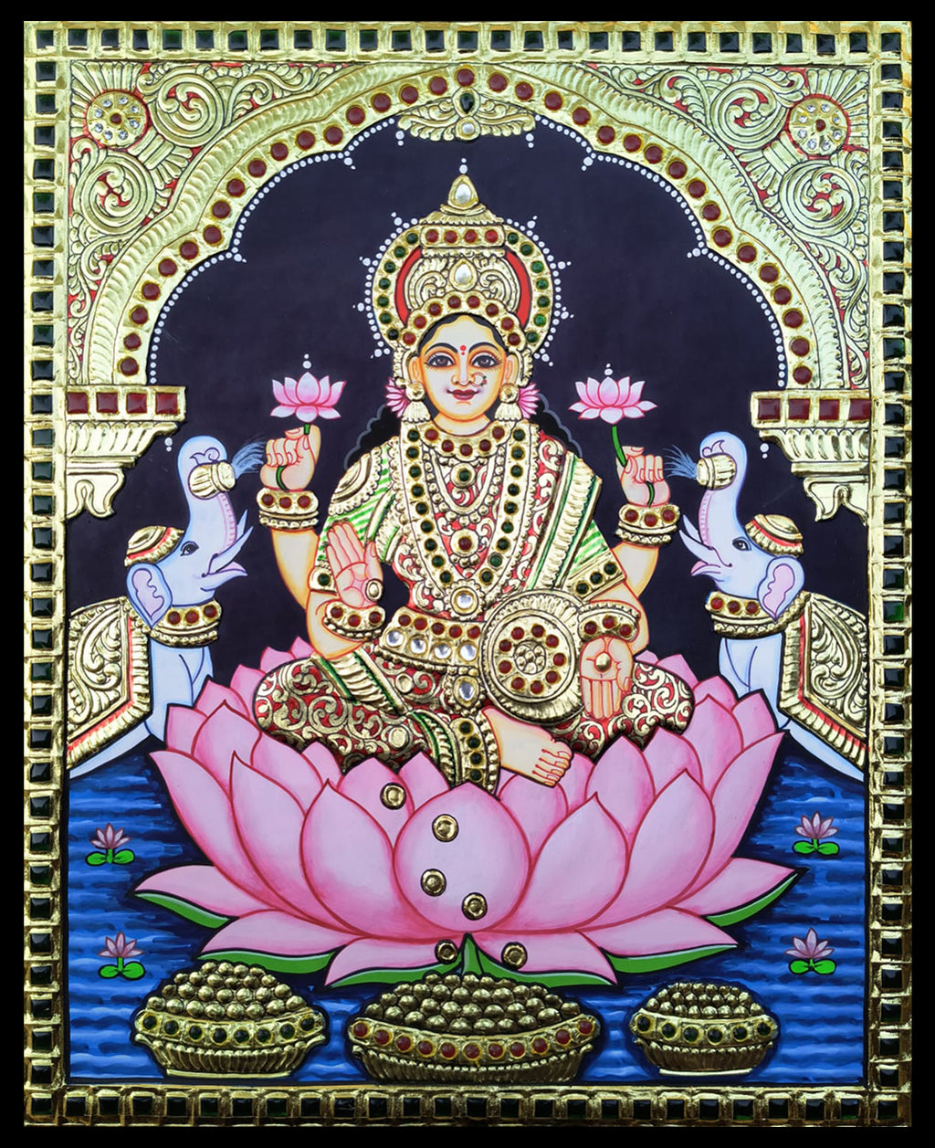 Gajalakshmi in Tanjore by Sanjay Tandekar Thumbnail