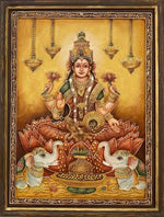 Buy Gajalakshmi in stone dust by Amita Sachdeva
