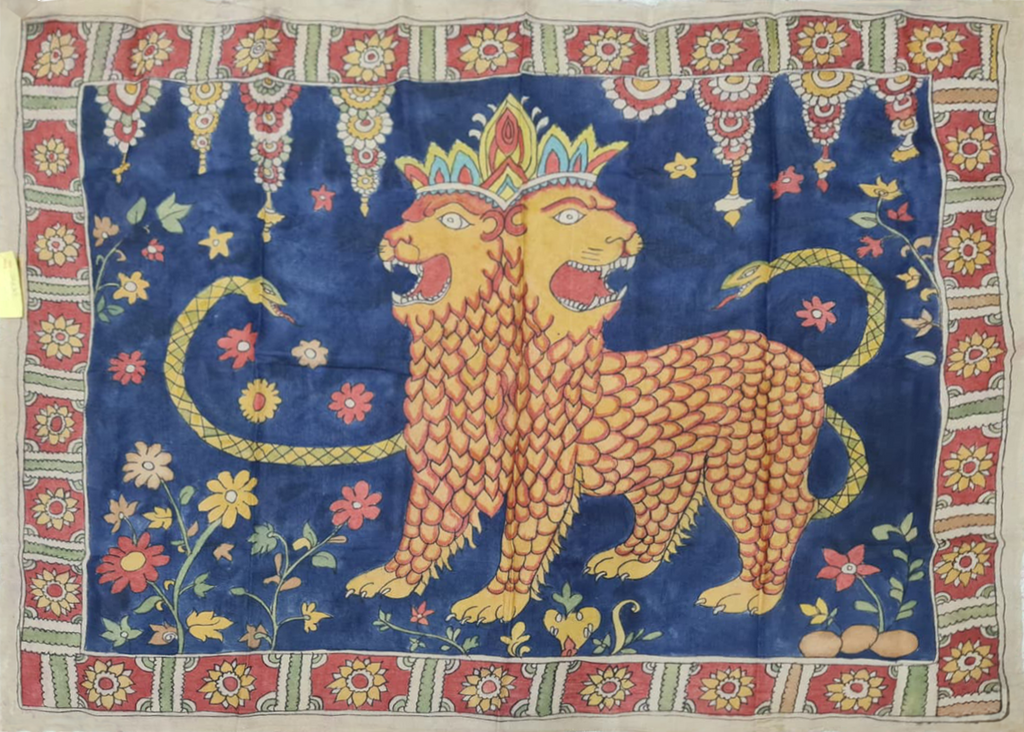 Gandaberunda in Narayanpet and Srikalahasti Kalamkari by Ghanshyam Sarode Thumbnail