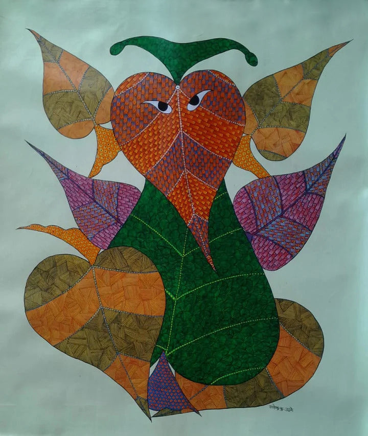 Ganesha Gond Painting by Rajendra Shyam Thumbnail