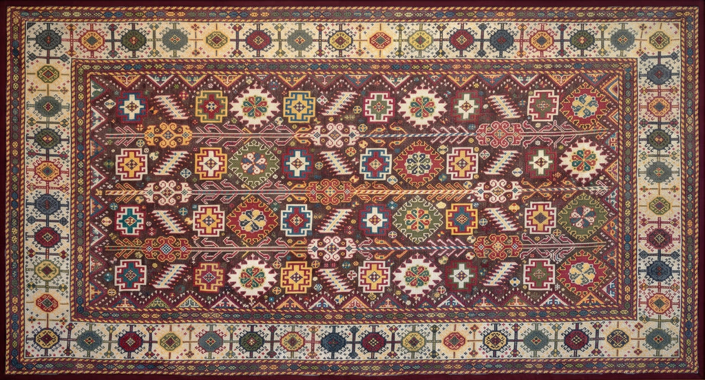 Geometric Axe Composition in Jat Garaasiya Embroidery Thumbnail