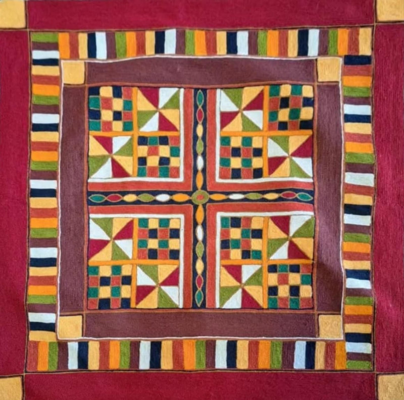 Buy Geometric Harmony: Triangles and squares in Banjara Embroidery by Sapavat Siddu