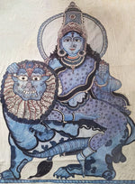 Buy Goddess Durga with Lion: A Surreal Kalamkari by Kanukurthi Guna Sekhar Sai