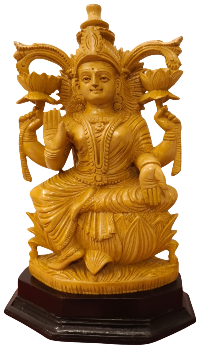Goddess Laxmi in Wood Carving by Diya Handicrafts Thumbnail
