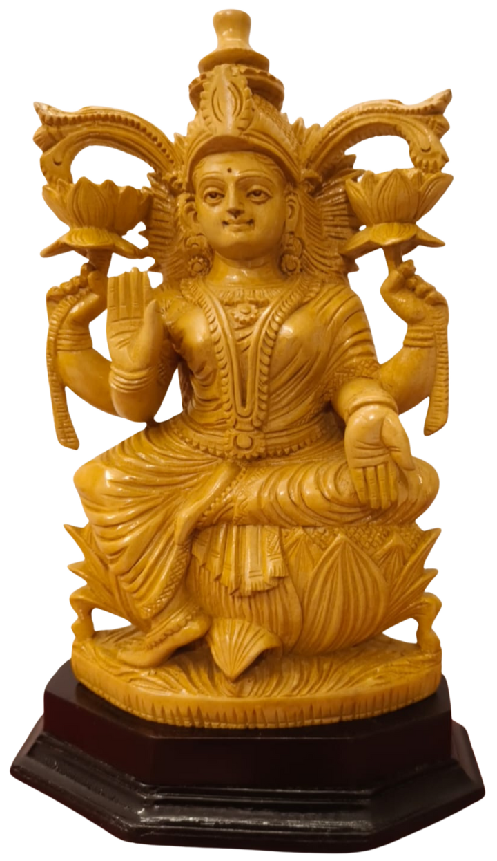Goddess Laxmi in Wood Carving by Diya Handicrafts Thumbnail