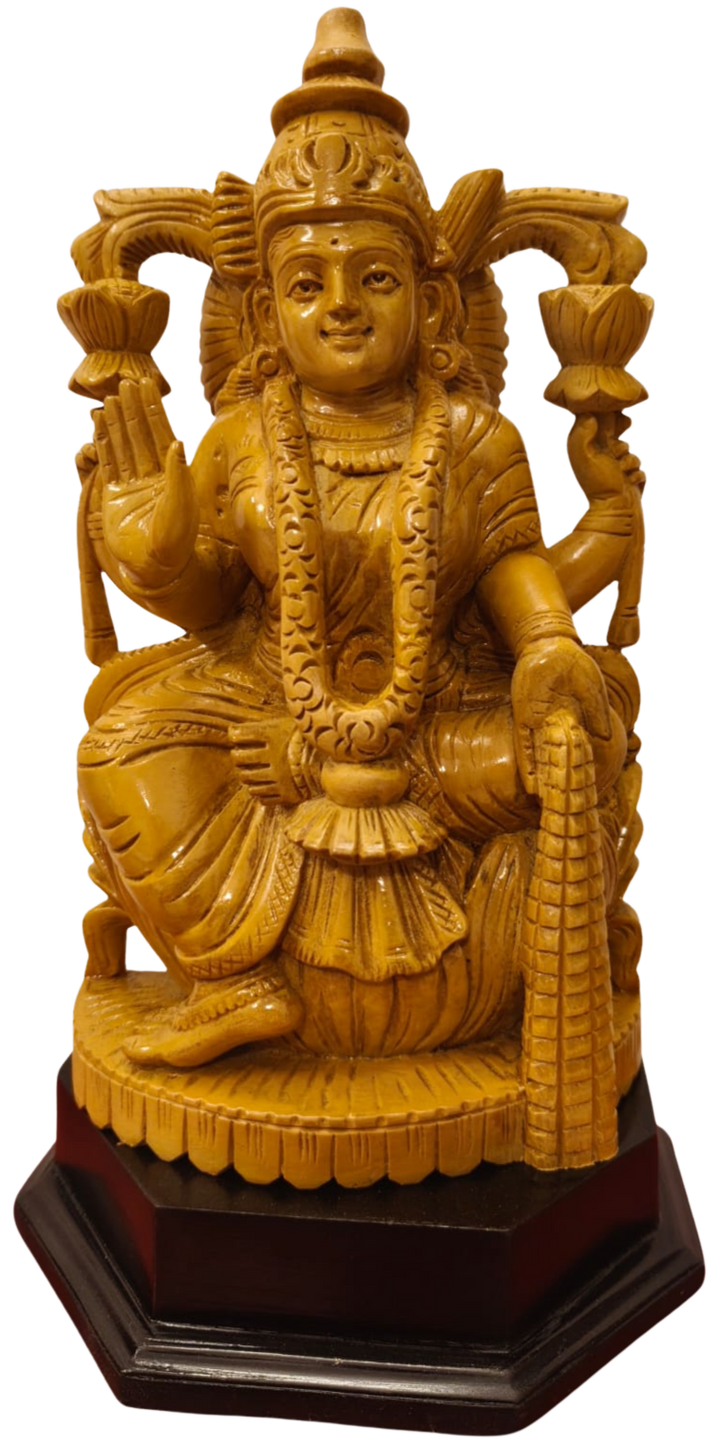 Goddess Laxmi in Wood Carving by Diya Handicrafts Thumbnail