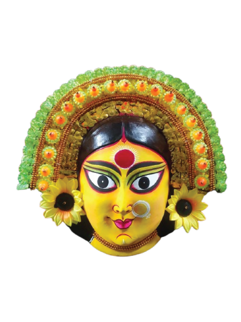 Buy Goddess Parvati: An Incarnation of Goddess Durga in Chhau Mask by Dharmendra Sutradhar