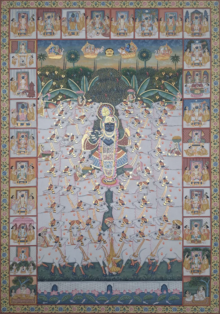 Gopashtami in Pichwai by Shehzaad Ali Sherani Thumbnail