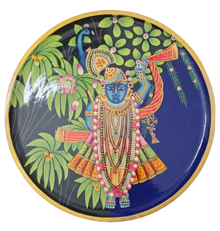 Govardhan Dhari in Pichwai Plates by Dinesh Soni Thumbnail