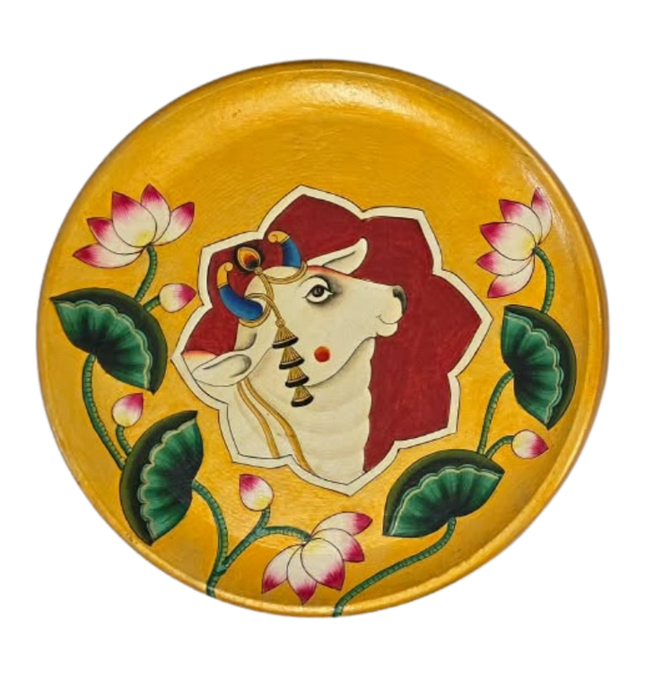 Grace of Cow in Pichwai Plates by Dinesh Soni Thumbnail