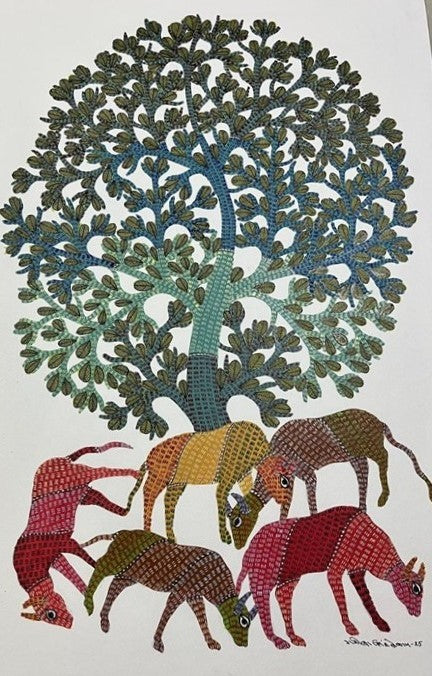 Buy Grazing Wild in Gond by Gareeba Singh Tekam
