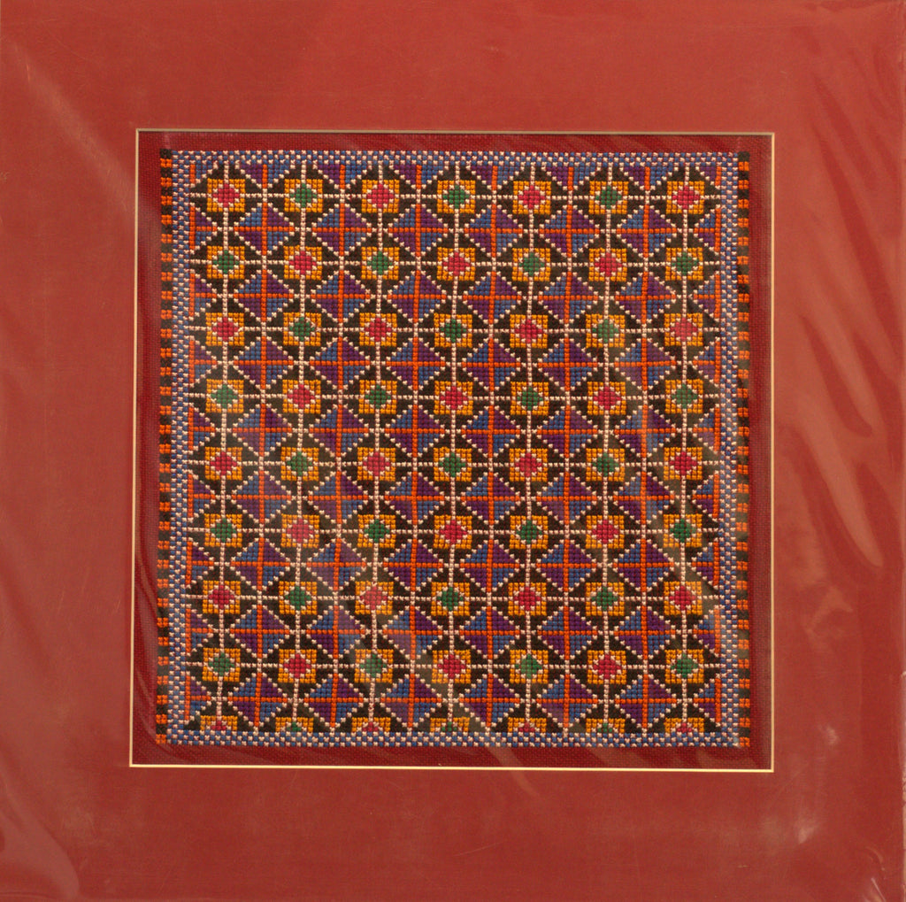Grid with Squares and Diamonds in Jat Garaasiya Embroidery Thumbnail