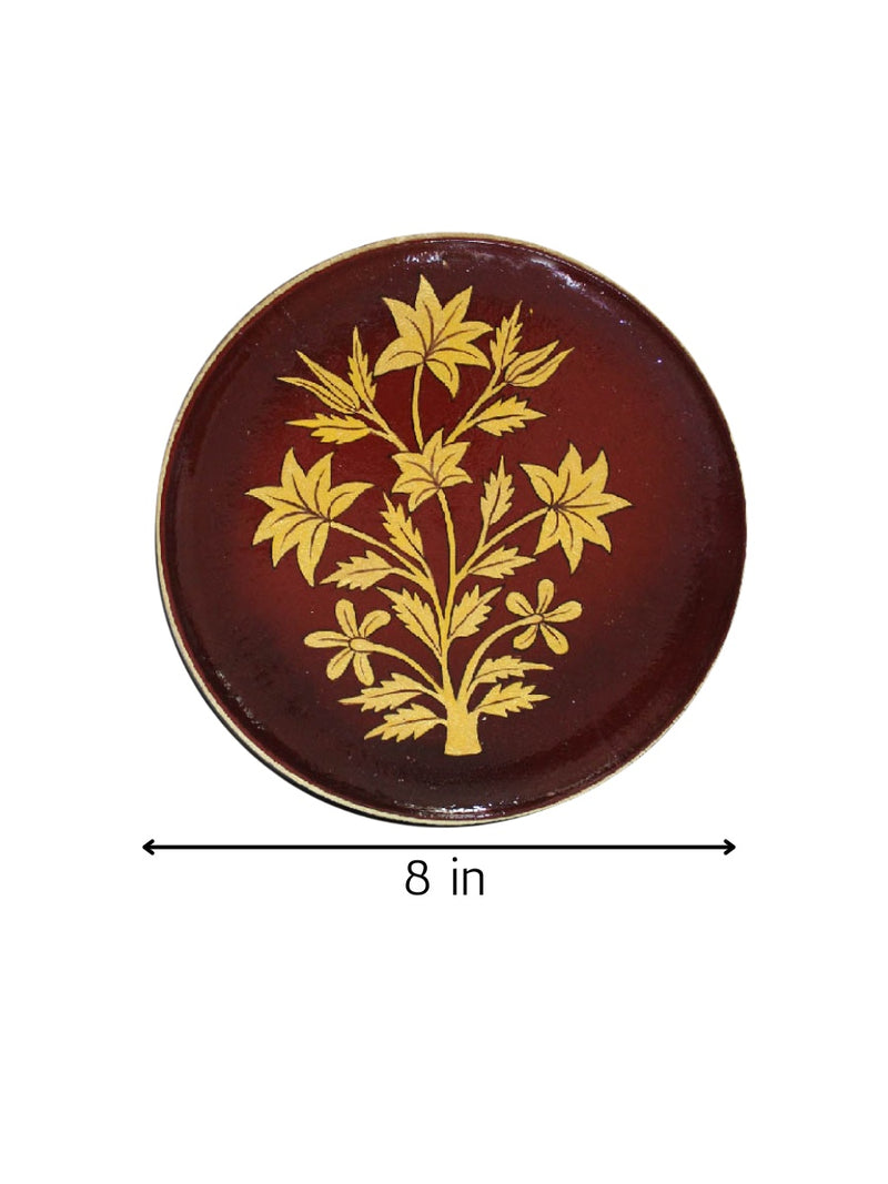 Buy Hand-painted Mughal Floral Decor plate