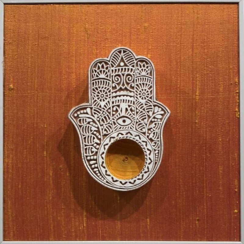 Buy Hand shaped Wooden Block Art for home decor by Vikas 

