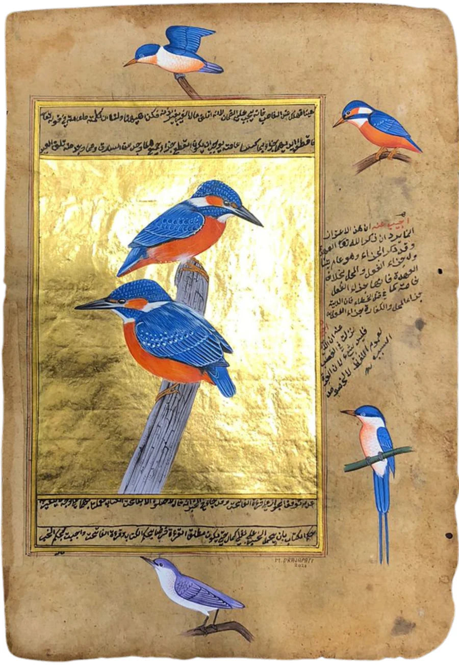 Handcrafted Set of Bird Paintings by Mohan Prajapati Thumbnail