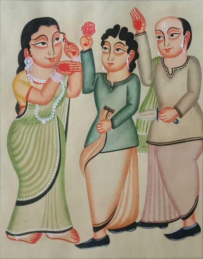 Interactions in Kalighat By Bapi Chitrakar Thumbnail