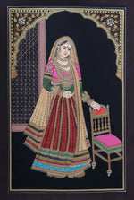 Buy Jodhpuri Pair - Miniature Painting By Rajendra Sharma