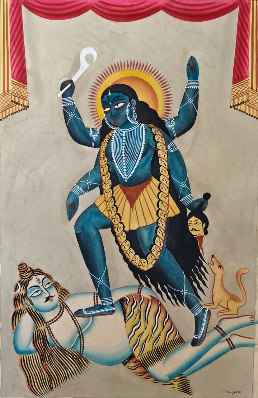 Kali Maa in Kalighat by Anwar Chitrakar Thumbnail