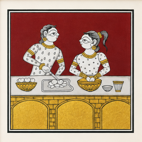 Kitchen Scene in Phad by Kalyan Joshi Thumbnail