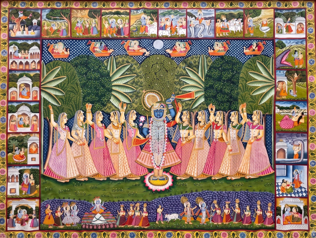 Krishna Leela in Pichwai by Naveen Soni Thumbnail
