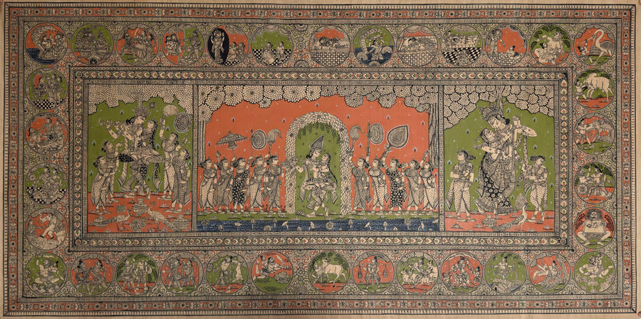Buy Krishna Leela in Pattachitra by Purusottam Swain