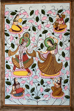 Buy Krishna Raas with Radha and Gopis in Pichwai by Naveen Soni