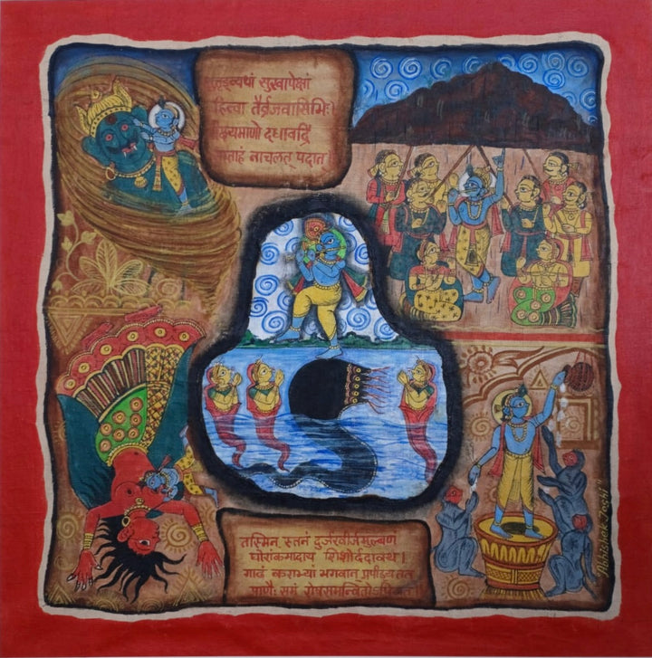Krishna and his Leelas in Phad by Abhishek Joshi Thumbnail
