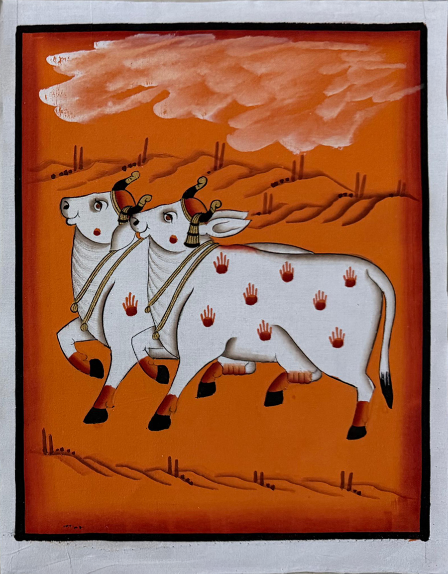 Krishna's cows in Pichwai by Naveen Soni Thumbnail