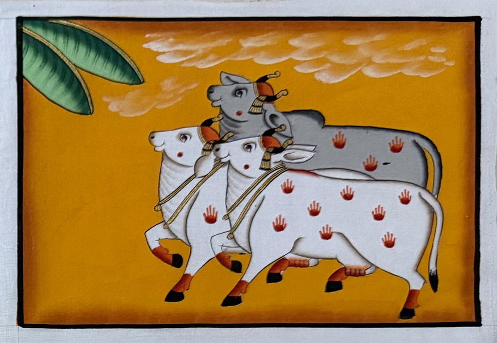 Krishna's beloved cows in Pichwai by Naveen Soni Thumbnail