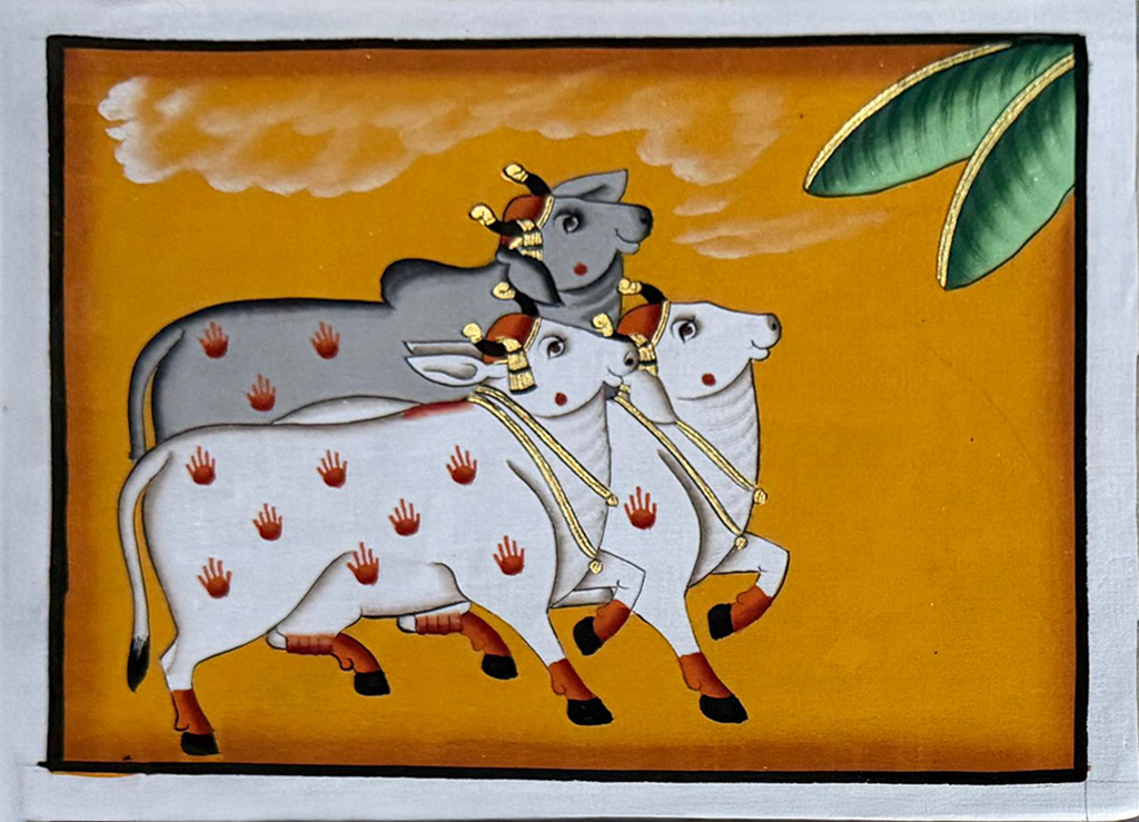 Krishna's beloved cows in Pichwai by Naveen Soni Thumbnail