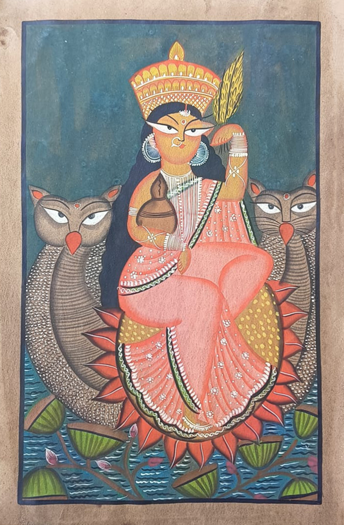 Lakshmi: Goddess of Enlightenment in Kalighat  by Sonali Chitrakar Thumbnail