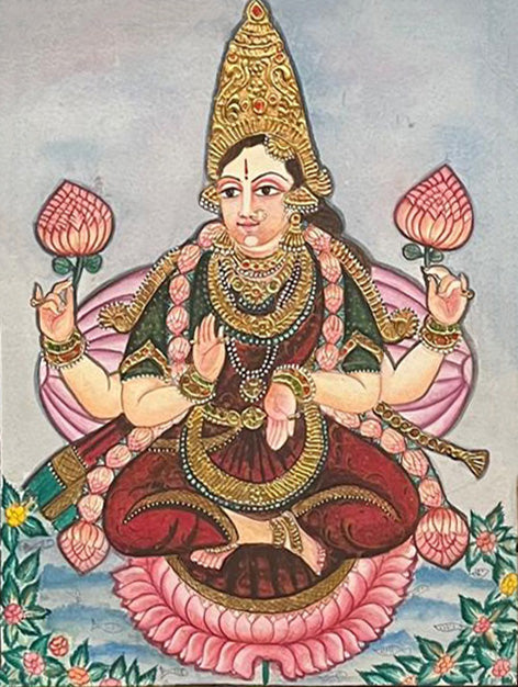 buy Lakshmi: Goddess of Opulence Mysore art by Hemalatha B