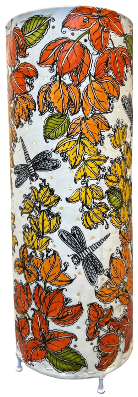 Leaves and Dragonfly Lamp in Tholu Bommalata by Sindhe Siva Thumbnail