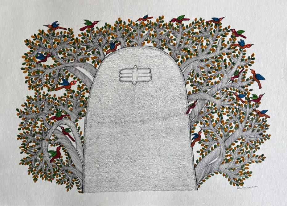 Linga-Tree in Gond by Saroj Venkat Shyam Thumbnail