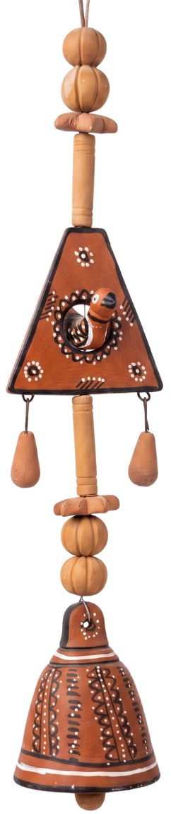 Little Bird Wind Chime in Khavda Pottery by Abdul Kumbhar Thumbnail