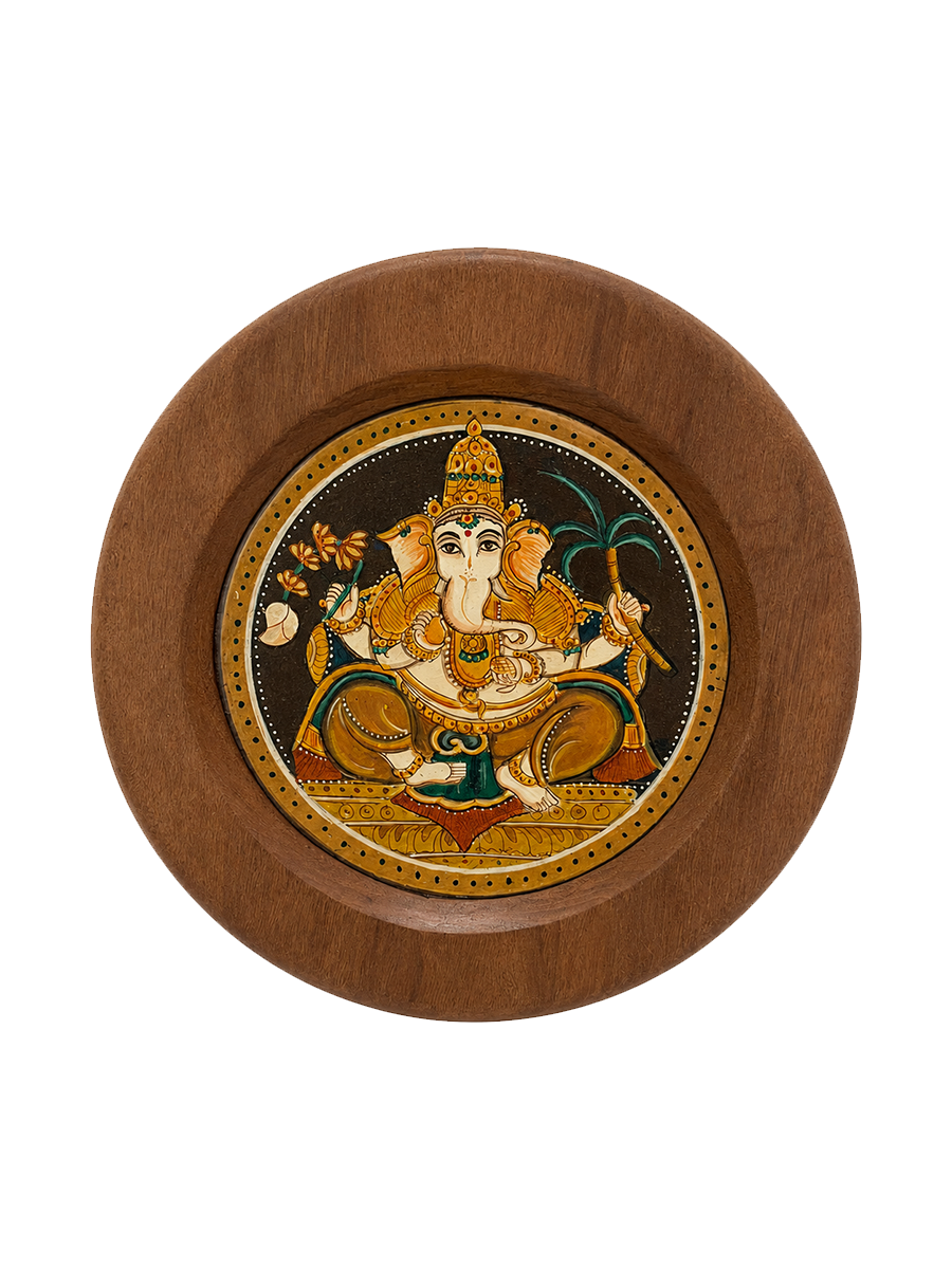 Lord Ganesha in Mysore Painting by Hemalatha B Thumbnail