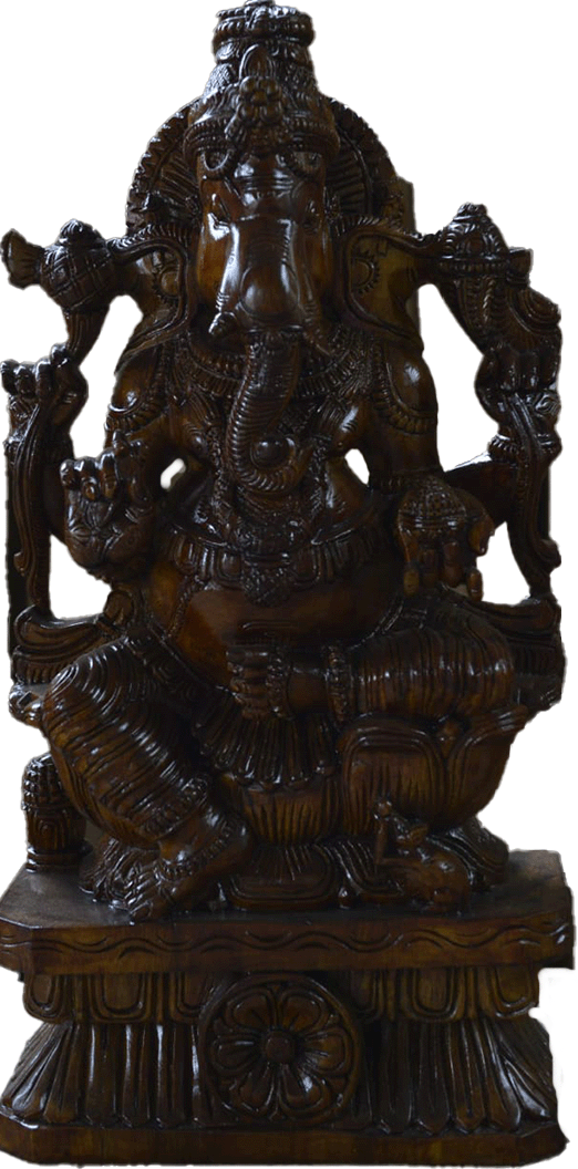 Buy Lord Ganesha: The God of Wisdom in Wood Carving by Shrinivasan