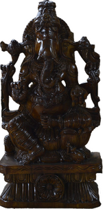 Buy Lord Ganesha: The God of Wisdom in Wood Carving by Shrinivasan