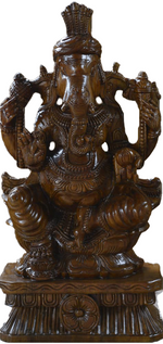 Buy Lord Ganesha: The beloved God of Wsidom in Wood Carving by Shrinivasan