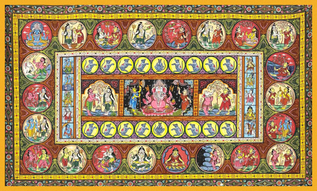 Lord Ganesha in Pattachitra by Apindra Swain Thumbnail
