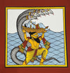 Buy Lord Krishna's Journey: Vasudeva's Crossing of the Yamuna in Phad Painting by Kalyan Joshi