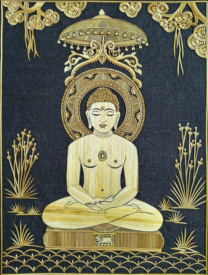 Lord Mahavira in Sikki Grass Craft by Dhirendra Kumar Thumbnail